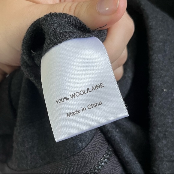 Tory Burch 100% Wool Jumper‎ Dress Dark Grey Zipper Details - Picture 8 of 10